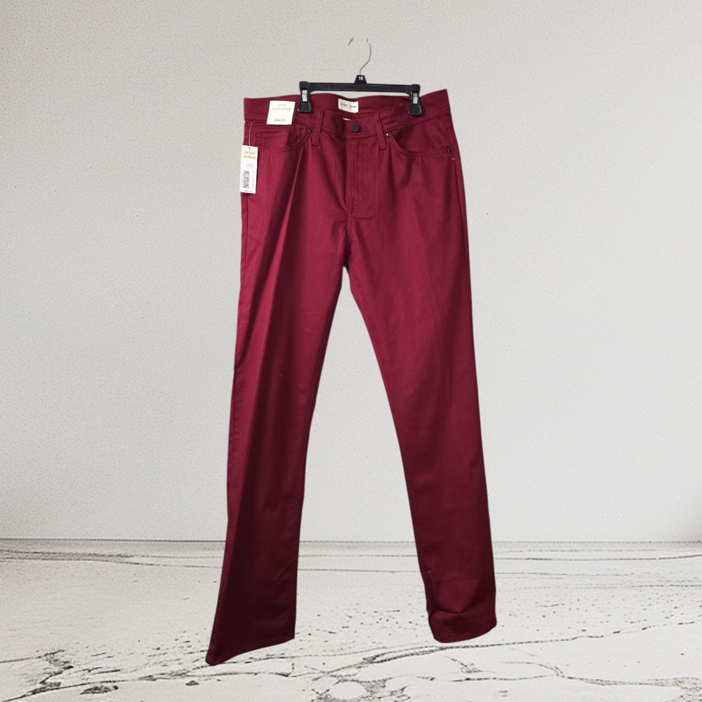 Men's Burgundy Chinos 34×32
